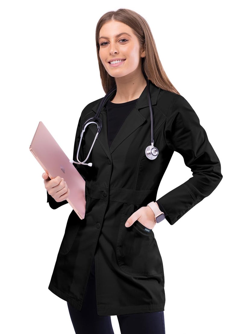 Adar Uniforms, Universal Lab Coats for Women - Perfection 32" Lab Coat - 811 - Black - S - Image 1